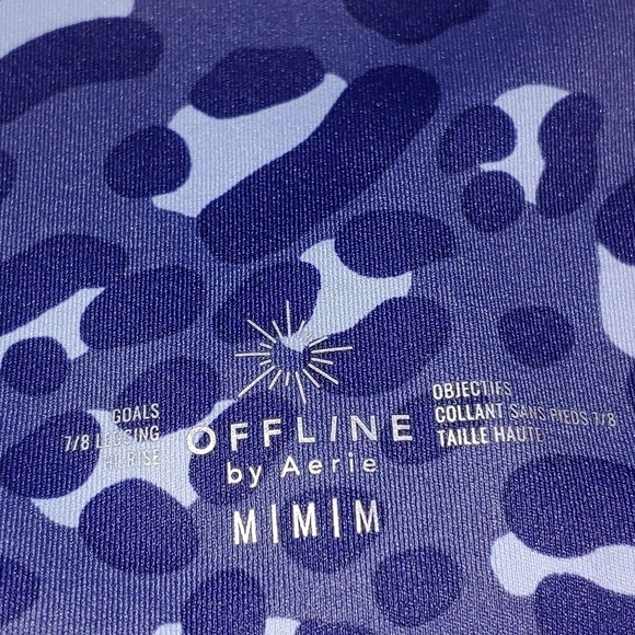 Aerie offline blue leopard print leggings - Picture 4 of 6